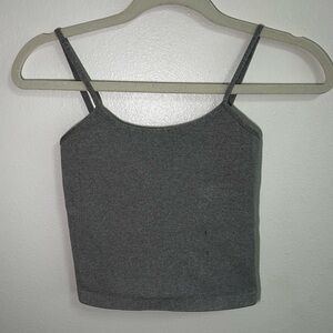 Free People Movement grey ribbed stretchy tank top
